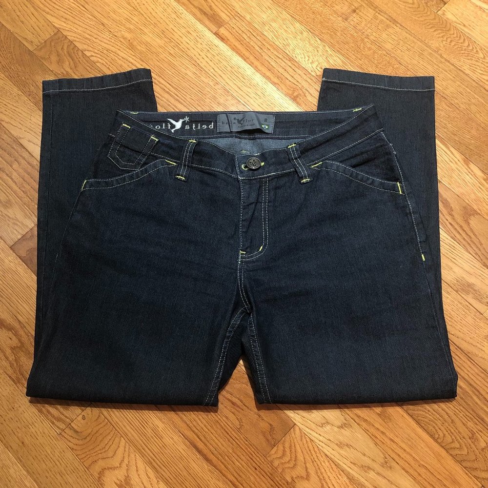 Beija Flor Kristen Ankle Skinny Jeans Dk Blue Sz 8